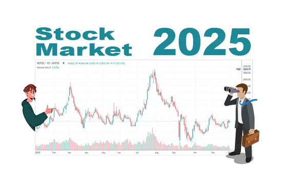 शेयर बजारको नजरमा सन् २०२५ः उत्पादनमूलक क्षेत्रमा उत्साह, वित्त र निर्जीवन बिमामा गिरावट, समग्रमा बजार यस्तो रह्यो